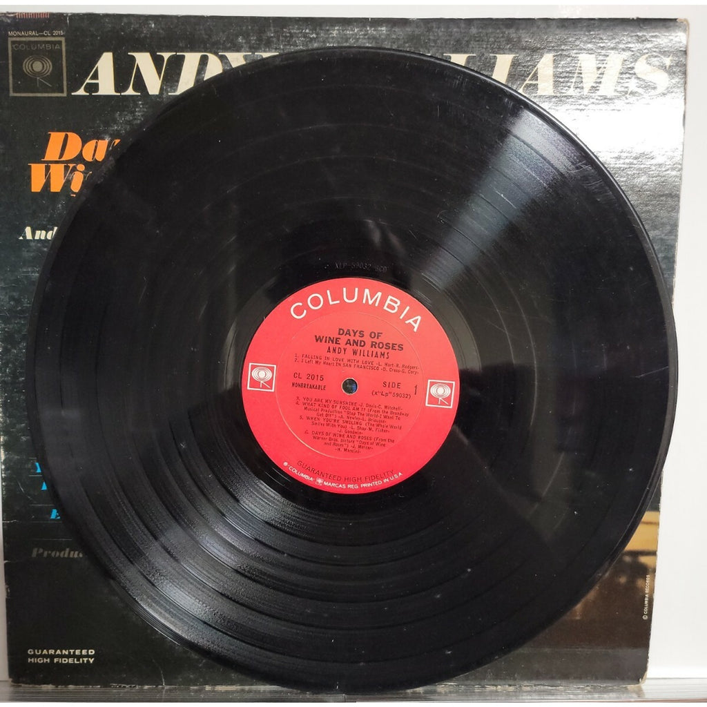 Andy Williams ‎– Days Of Wine And Roses (Vinyl)