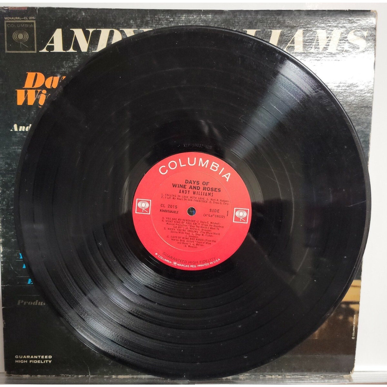 Andy Williams ‎– Days Of Wine And Roses (Vinyl)