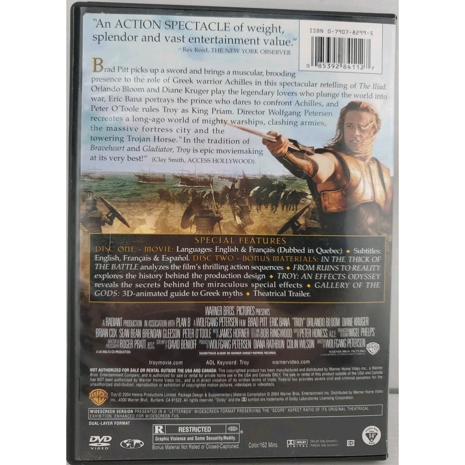 Troy (DVD, 2005, 2-Disc Set, Full Frame)