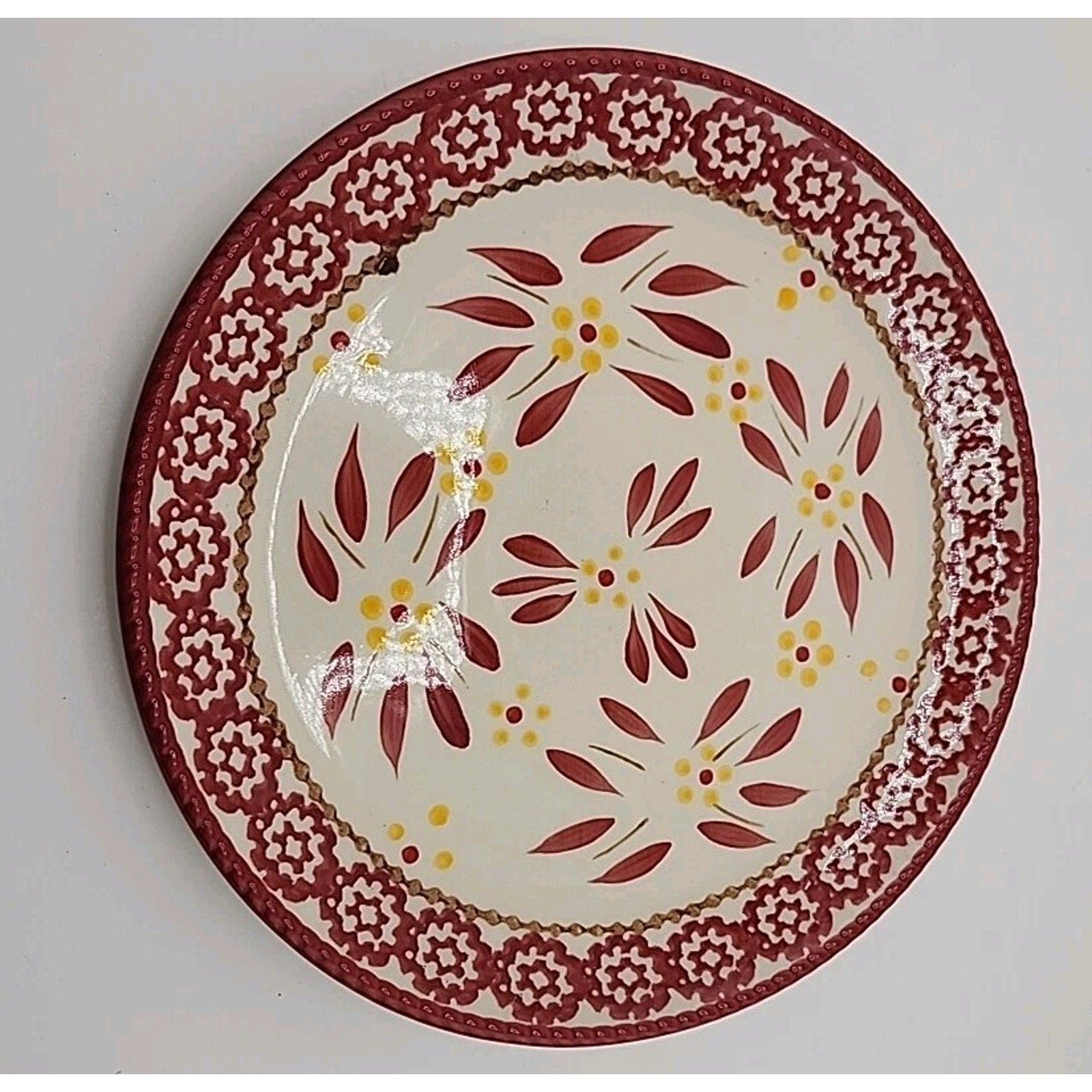 Temptations By Tara Old World Red Cranberry 8" Salad Plates Set of 4