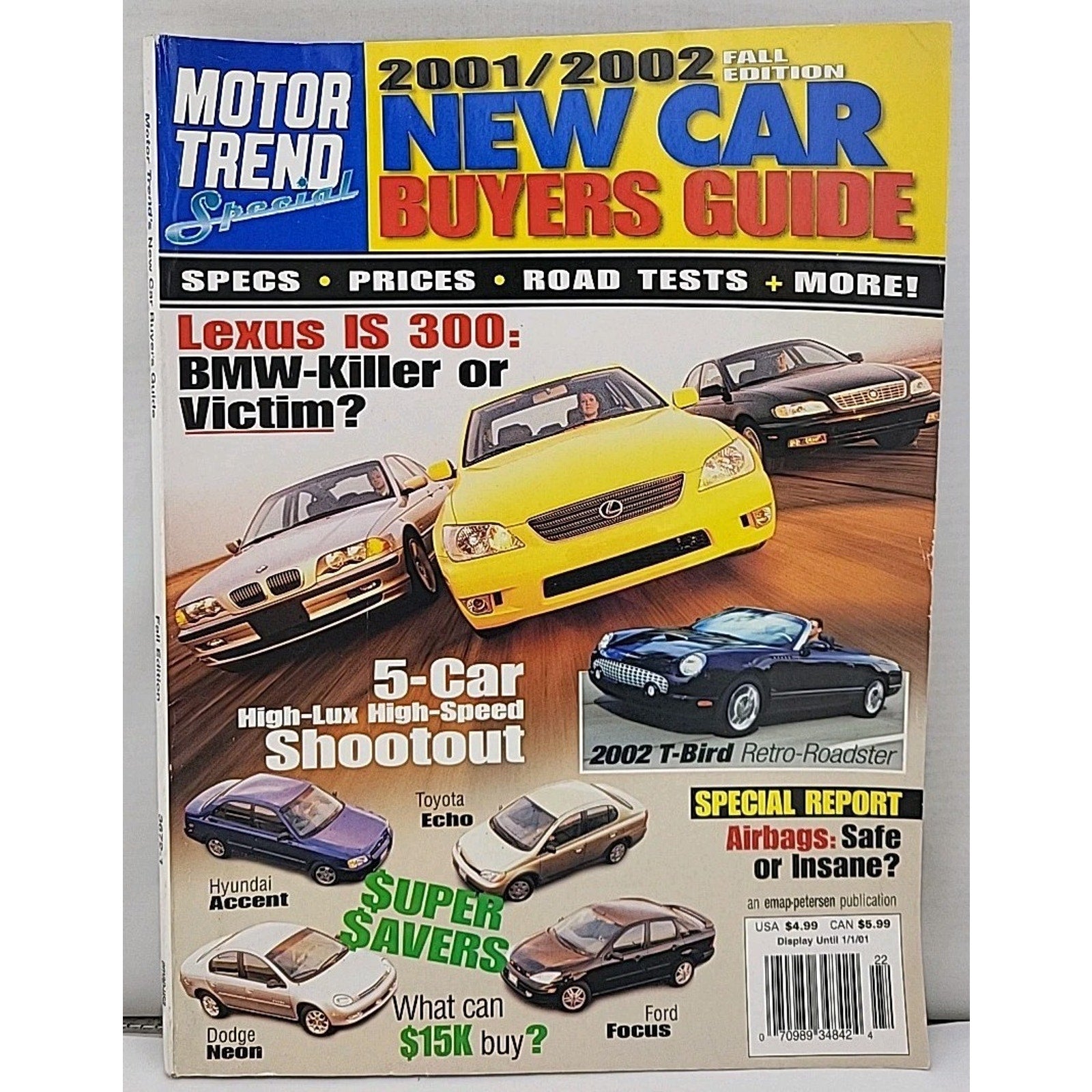 Motor Trend Special Magazine 2001/2002 New Car Buyers Guide Fall Edition