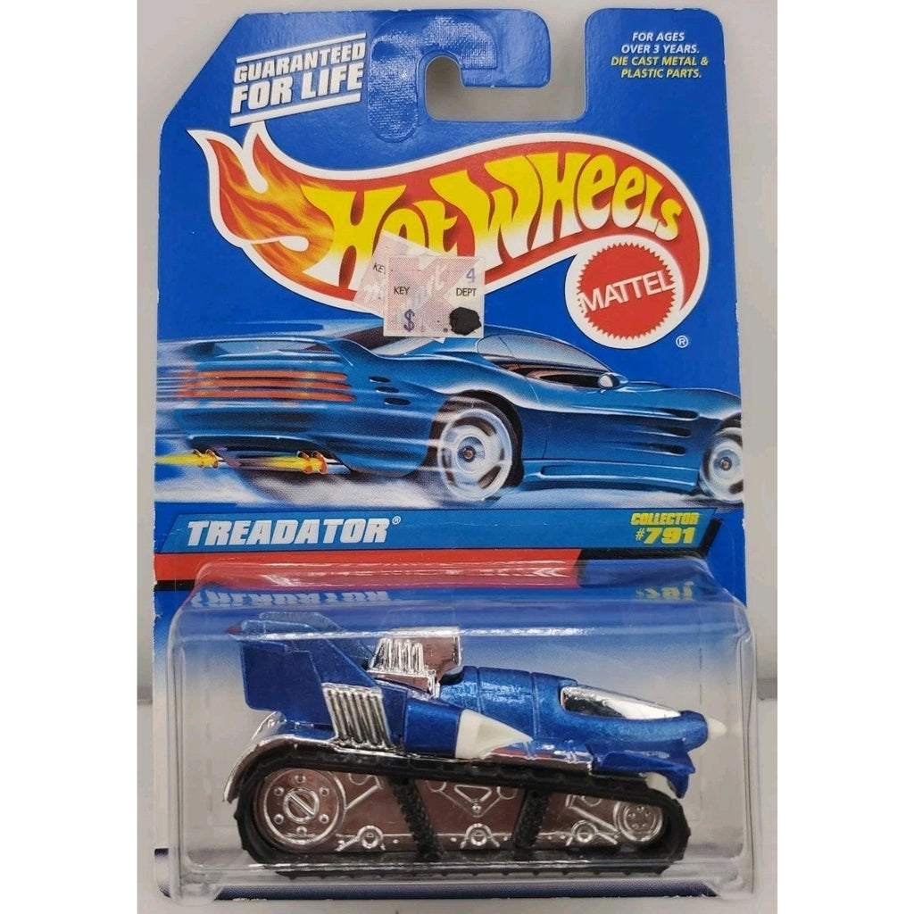 Hot Wheels 1998 Mainline Release #791 Treadator Mtflk Blue MOSC