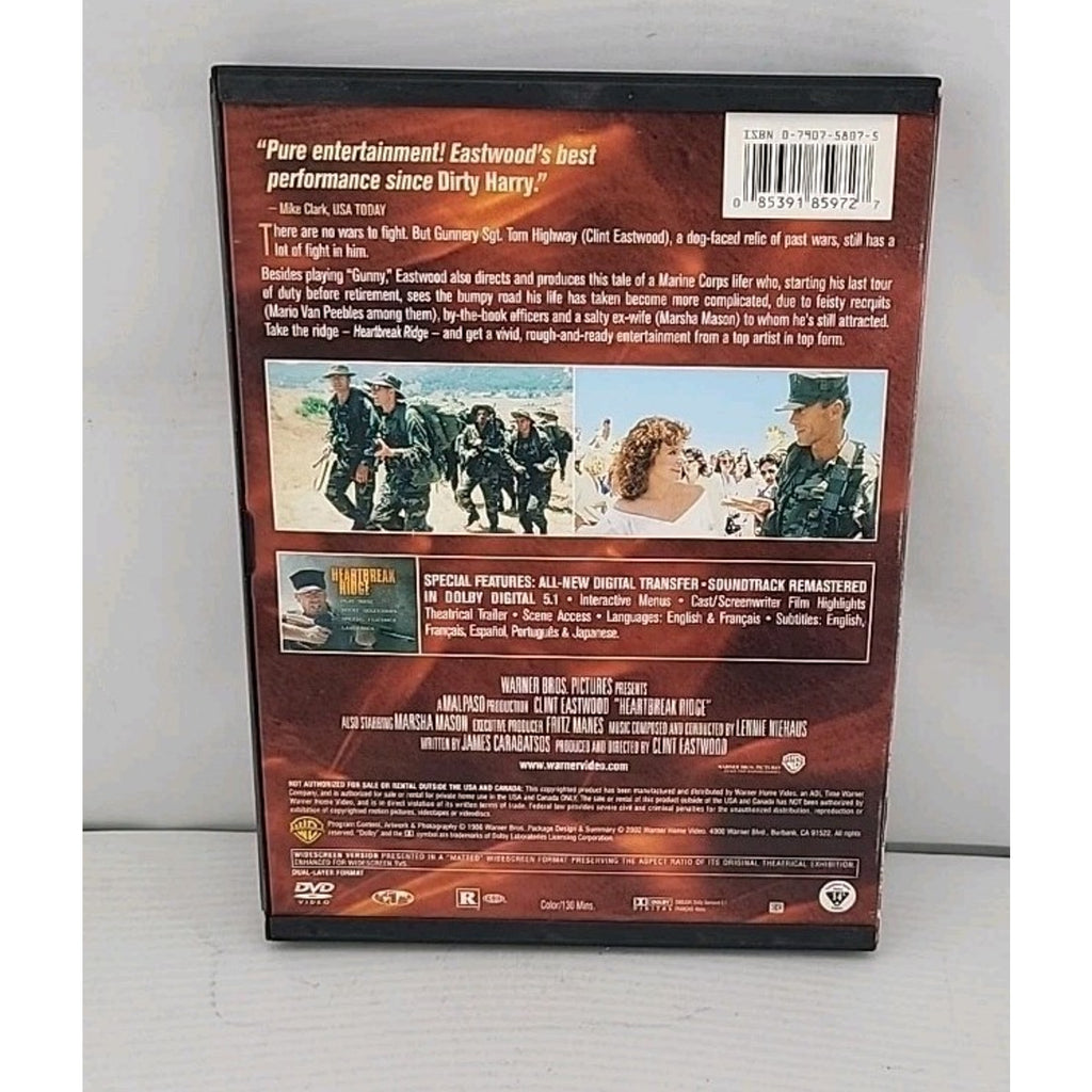 Heartbreak Ridge (DVD, 1986)