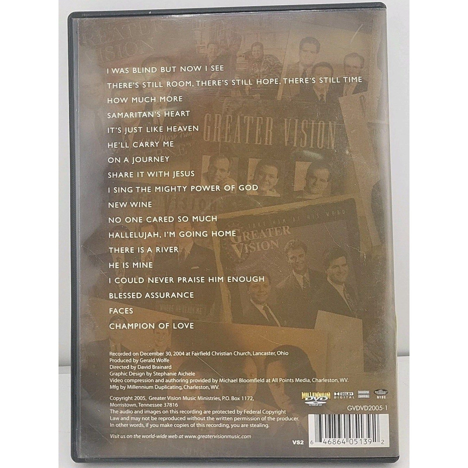 Greater Vision: Now & Then 15 Years of faces (DVD), Gospel - Live