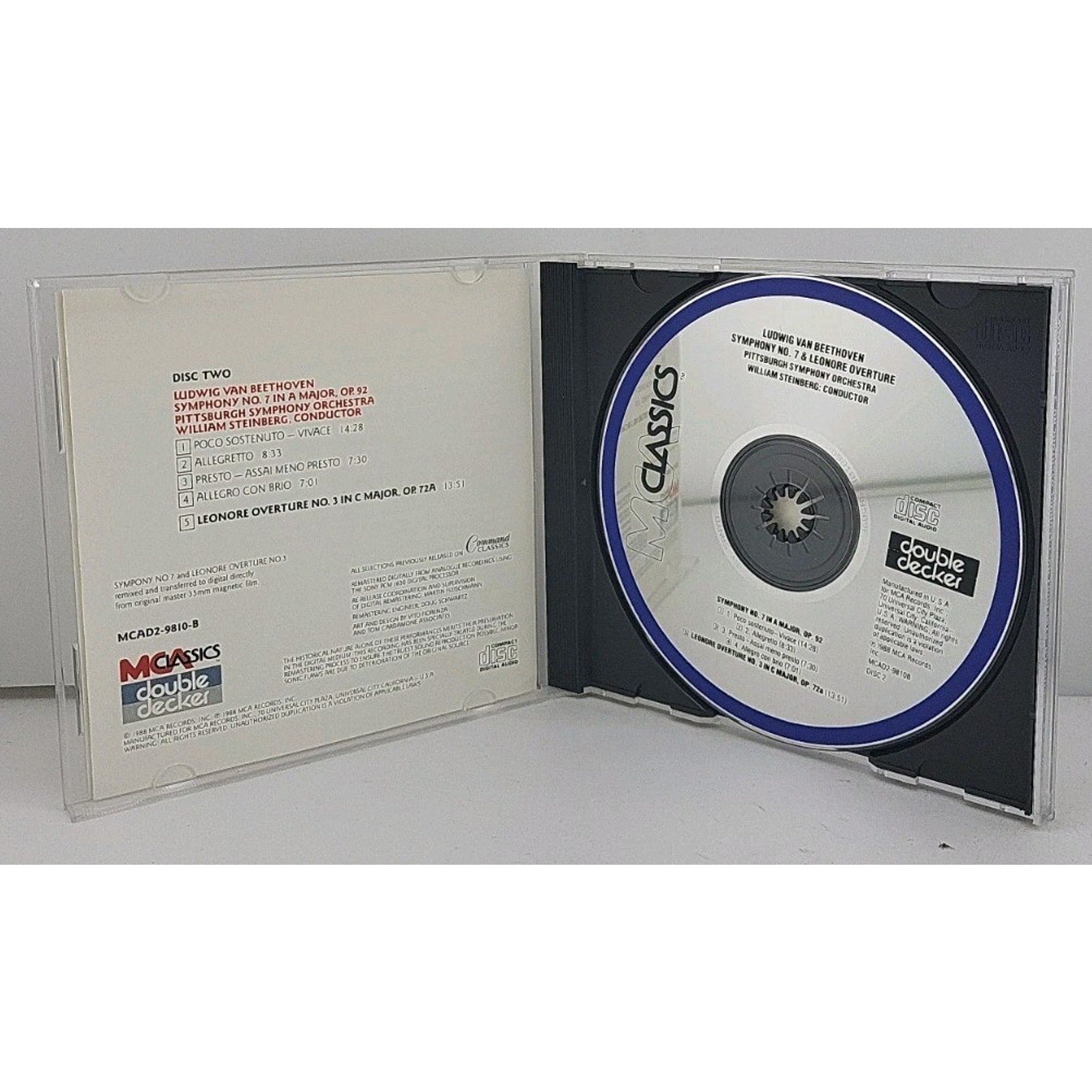Beethoven: Symphony No. 7; Leonore Overture No. 3 - William Steinberg - CD