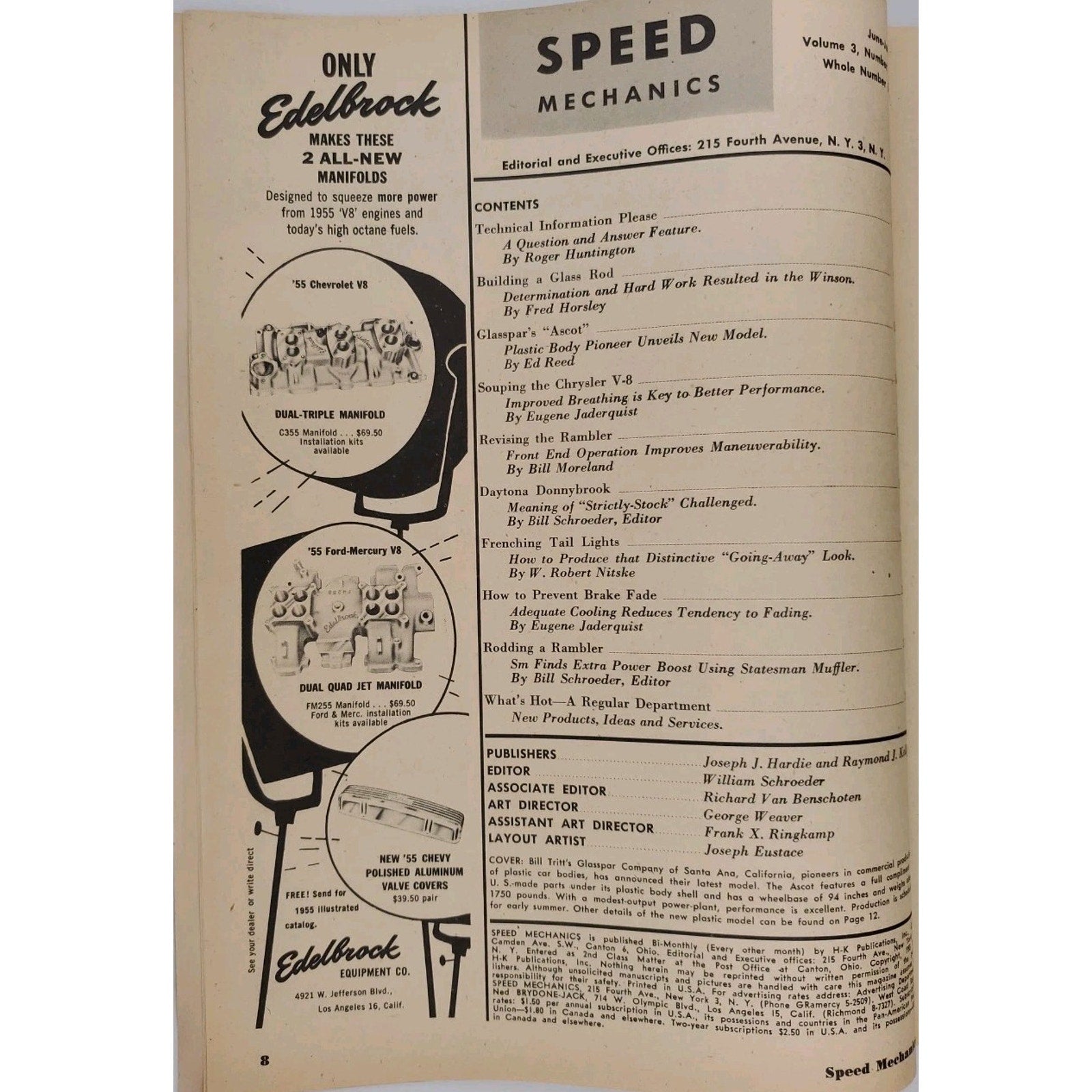 Speed Mechanics Magazine June-July 1955