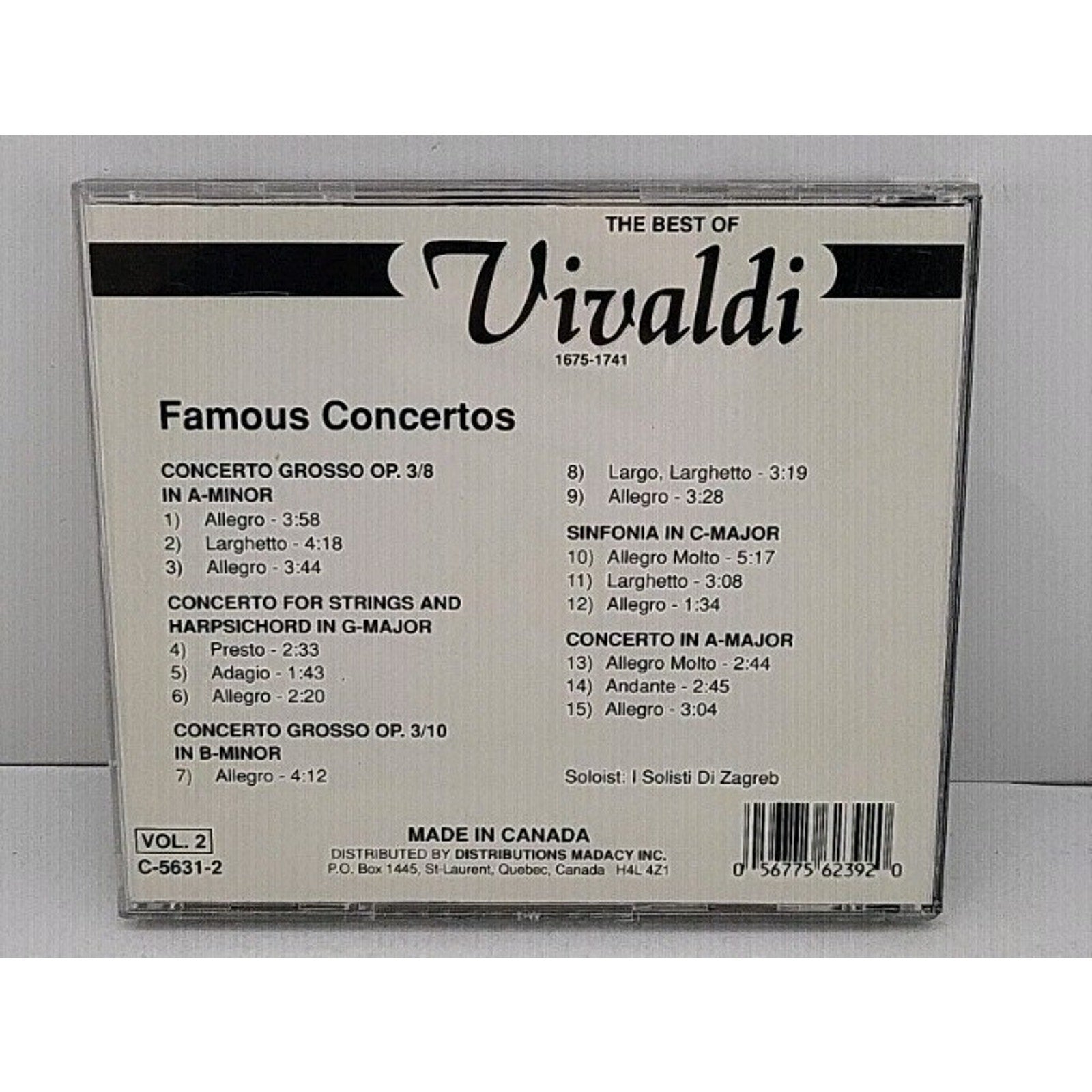 The Best of Vivaldi, Vol. 2: Famous Concertos - Audio CD