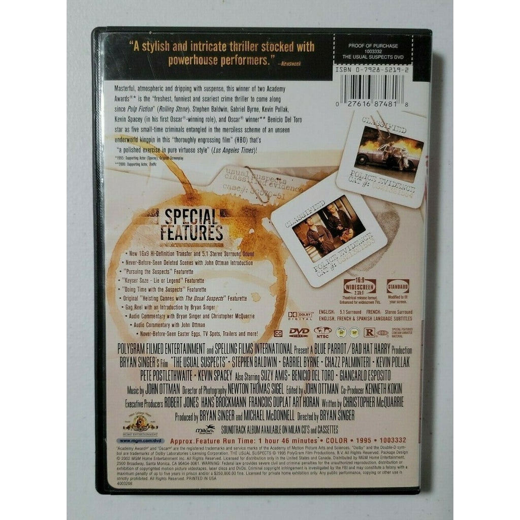 The Usual Suspects Special Edition (DVD, 2002)