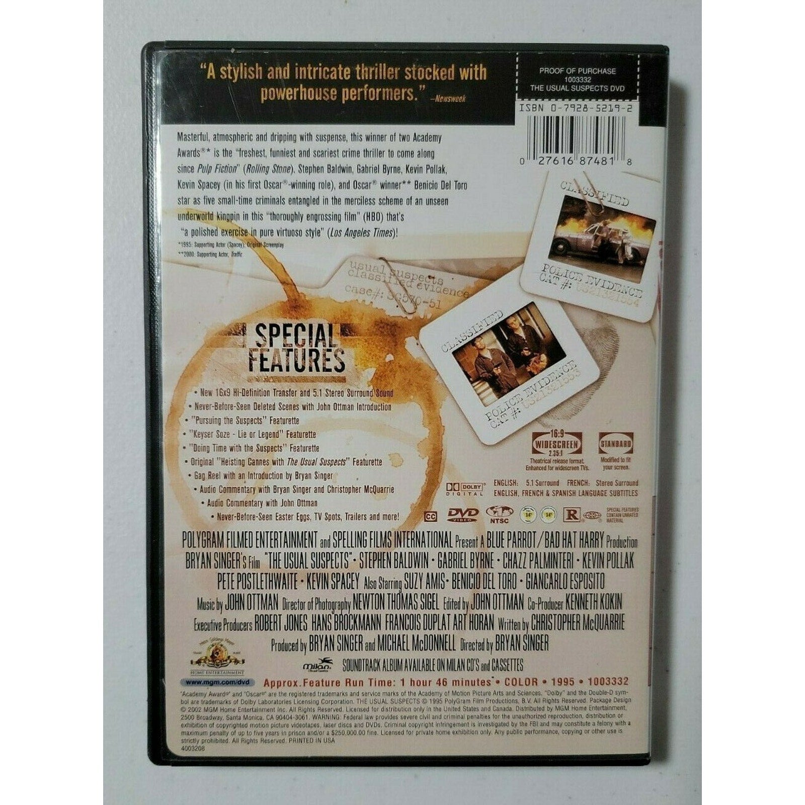 The Usual Suspects Special Edition (DVD, 2002)