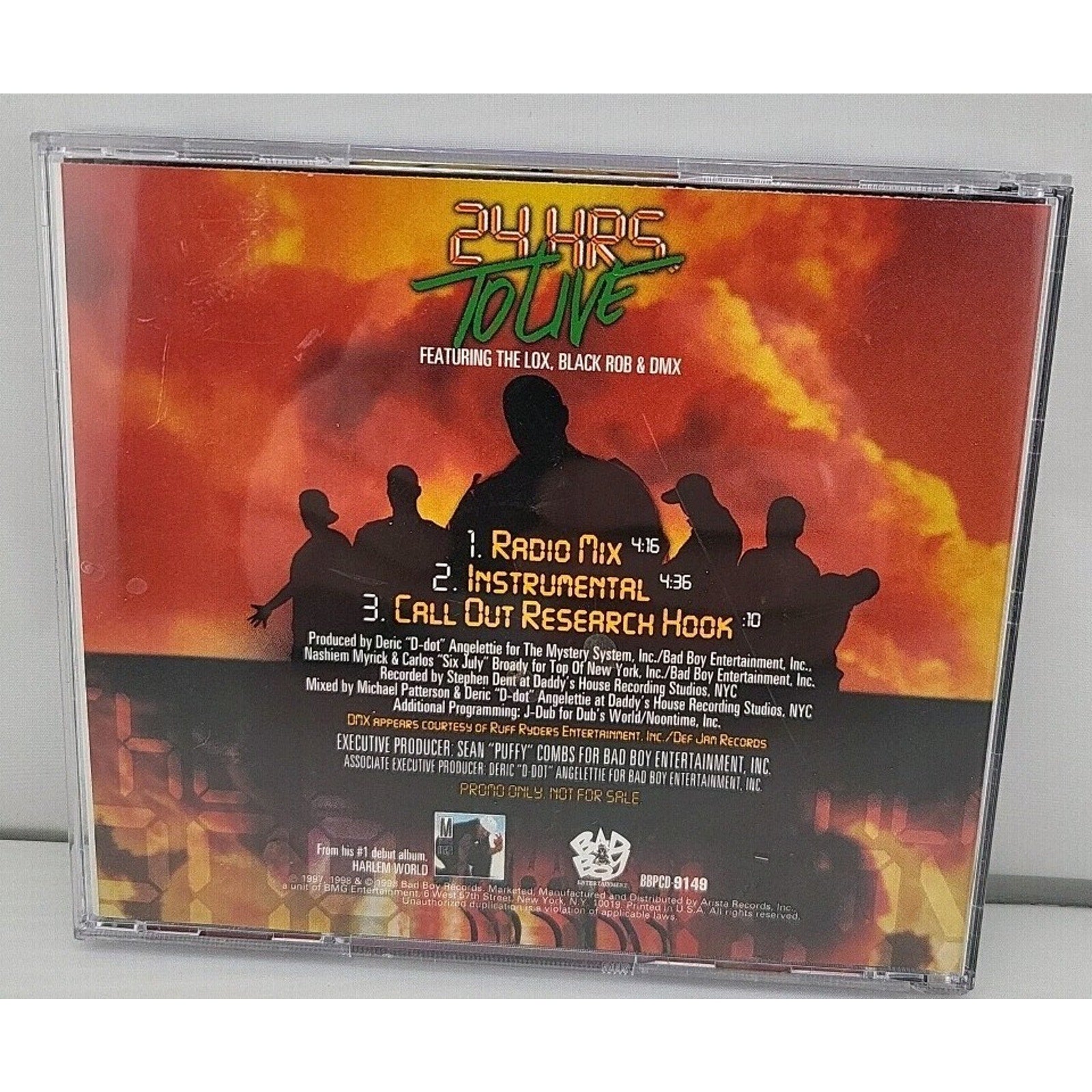 Bad Boy Records Mase 24 Hrs. To Live Featuring The Lox, Black Rob & DMX CD