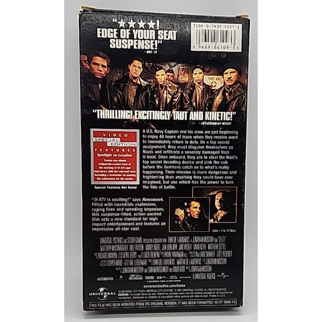 U-571 (VHS, 2001, Special Edition)