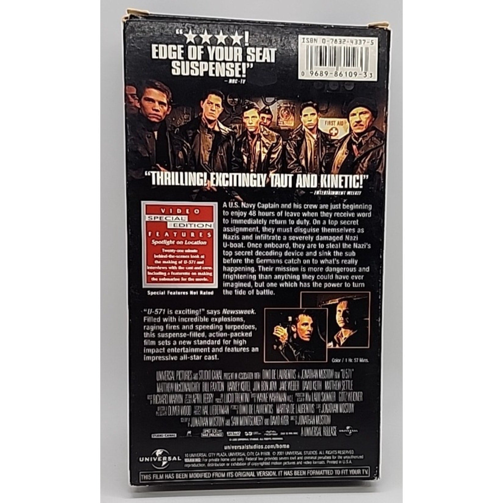 U-571 (VHS, 2001, Special Edition)