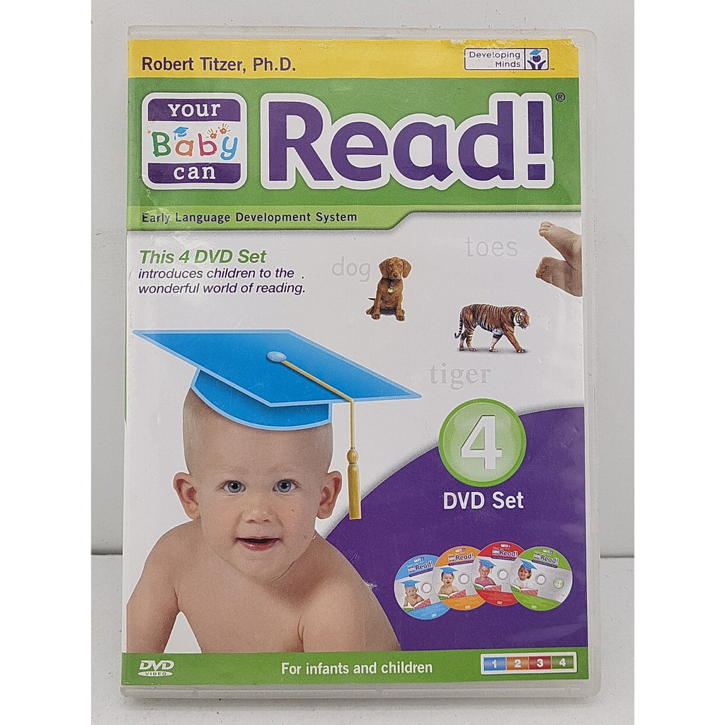 Your Baby Can Read DVD 4 Disc Robert Titzer Early Language Development System FS