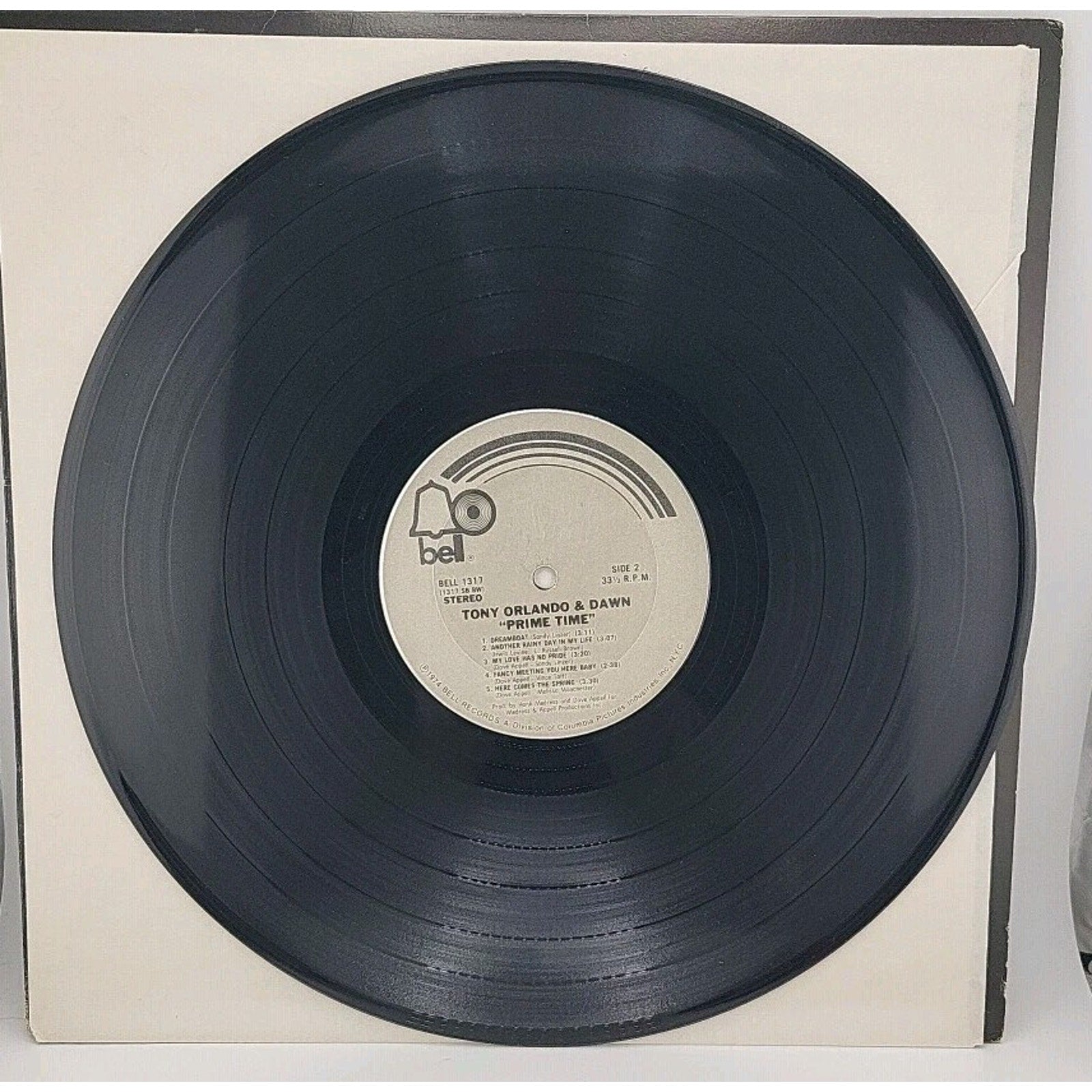 Tony Orlando and Dawn Prime Time Vinyl Record Album Bell 1974