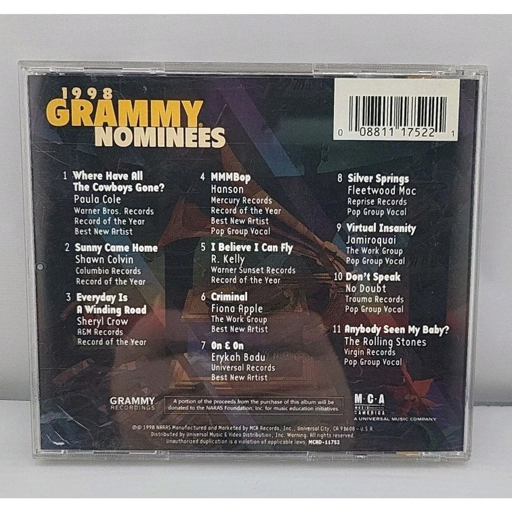 1998 Grammy Nominees by Various (CD, 1998)