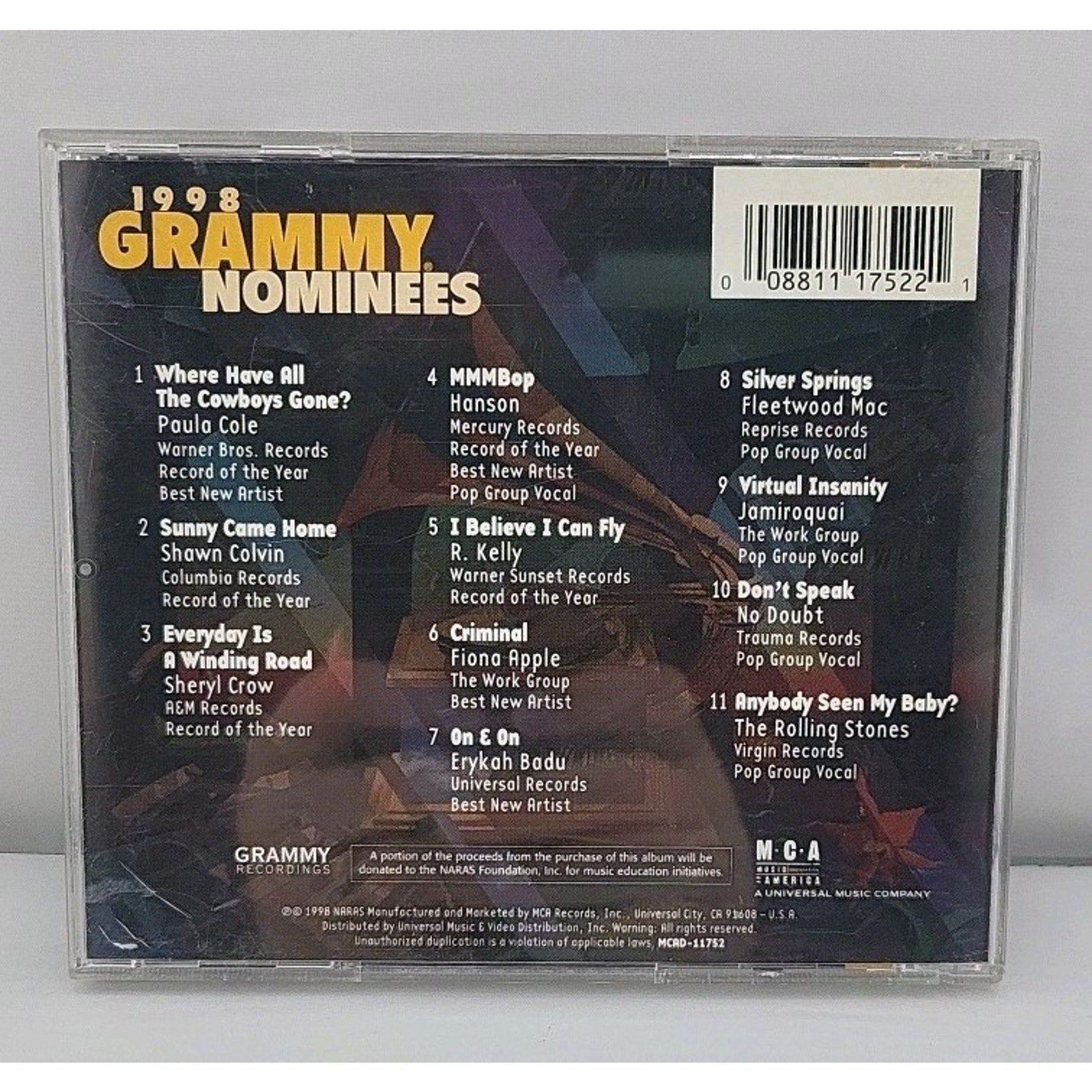 1998 Grammy Nominees by Various (CD, 1998)