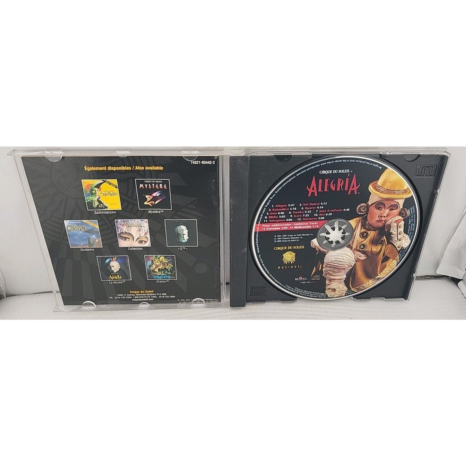 Cirque Du Soleil: Alegria CD, COMPOSED BY Rene Dupere (2001, BMG Music)
