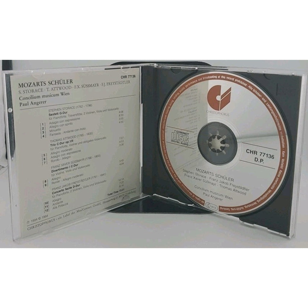 Mozart Schuler Mozart’s Pupils CD Paul Angerer Concilium Musicum Wien