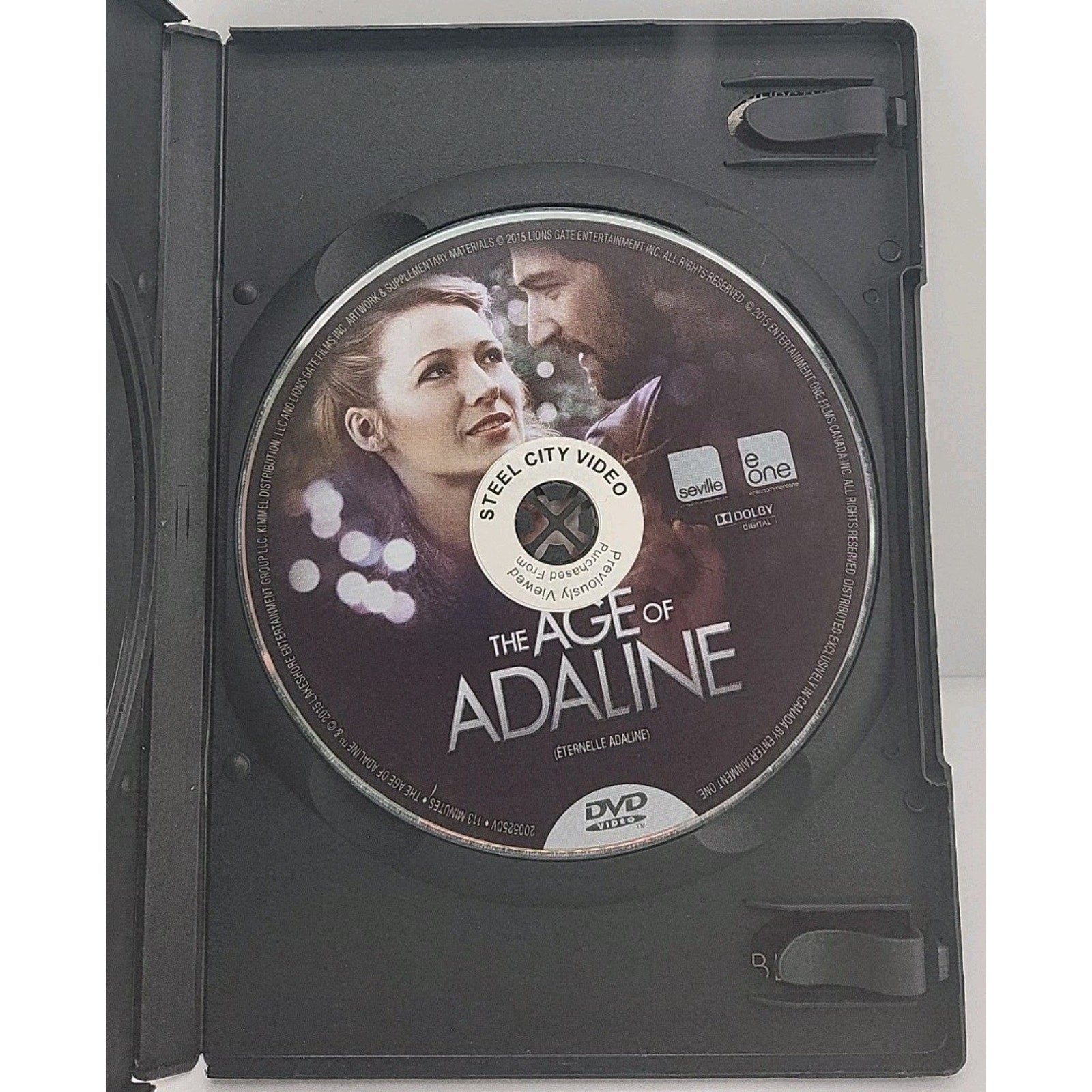 The Age of Adaline (DVD, 2015, Canadian)