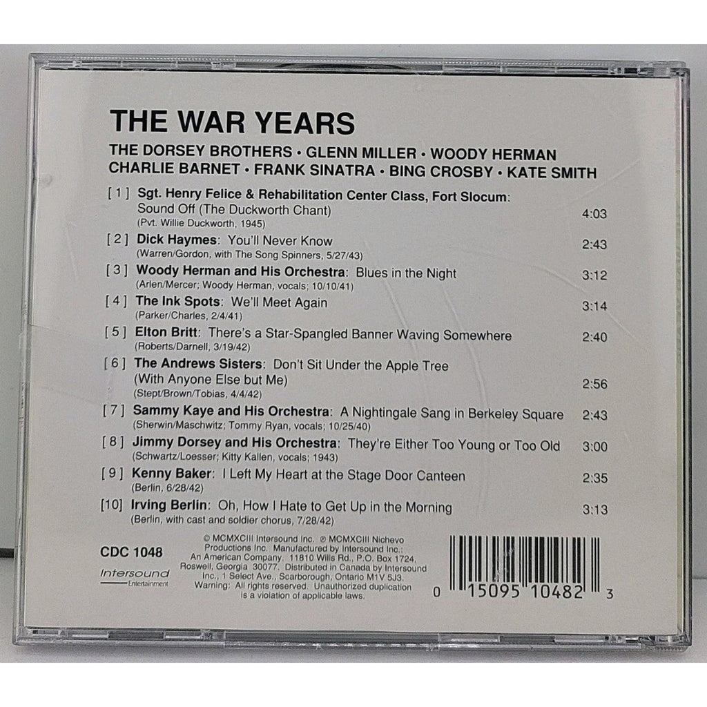 The War Years (CDC 1048) Various Artists ~ Jazz ~ CD