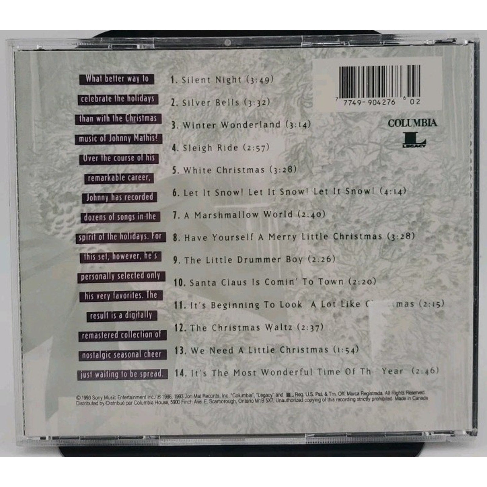The Christmas Music of Johnny Mathis: a Personal Collection (CD)