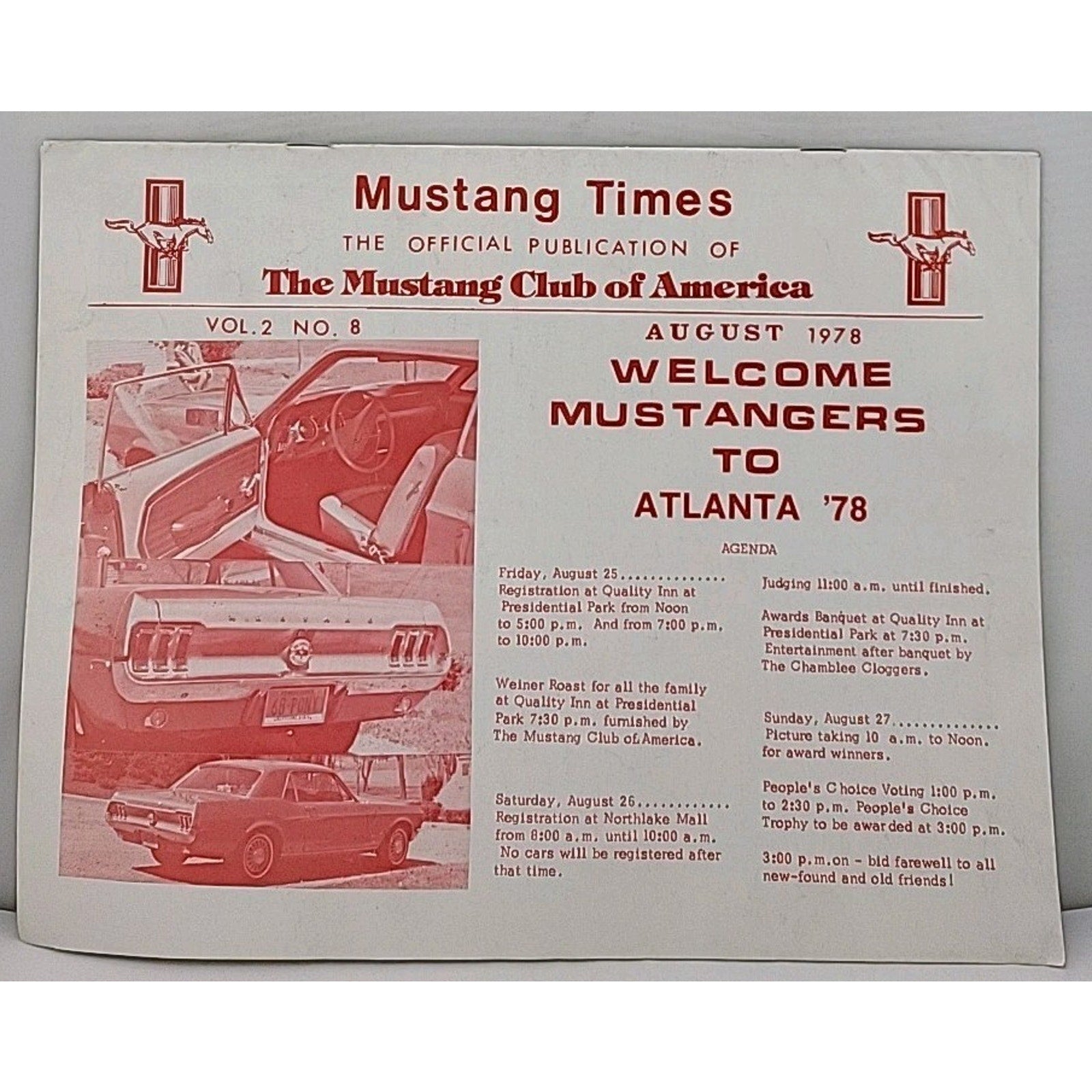 Mustang Times Magazine - Mustang Club Of America - August 1978 - Vol. 2 No. 8