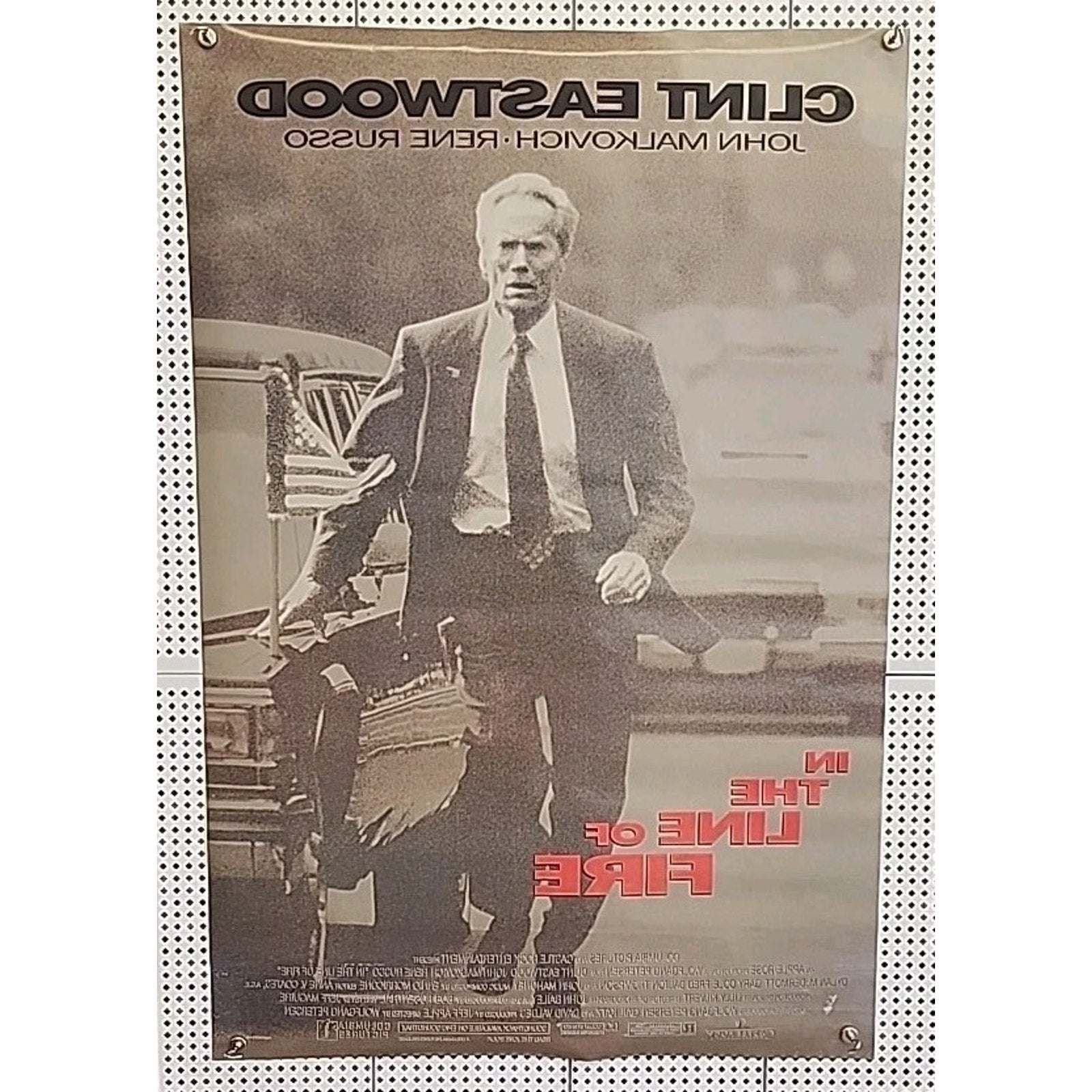 In The Line Of Fire Movie Poster DS 27x40 Original Clint Eastwood Film Rolled