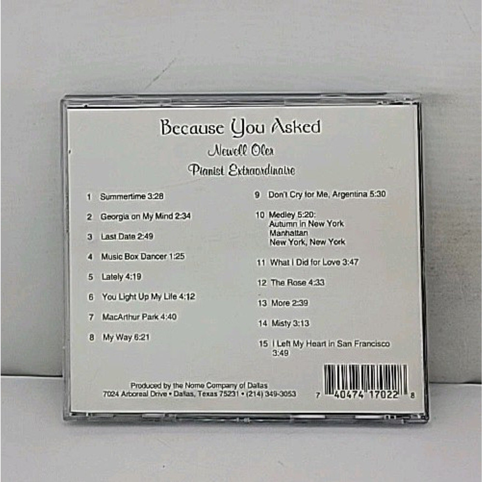 Because You Asked by Newell Oler (CD, 2005)