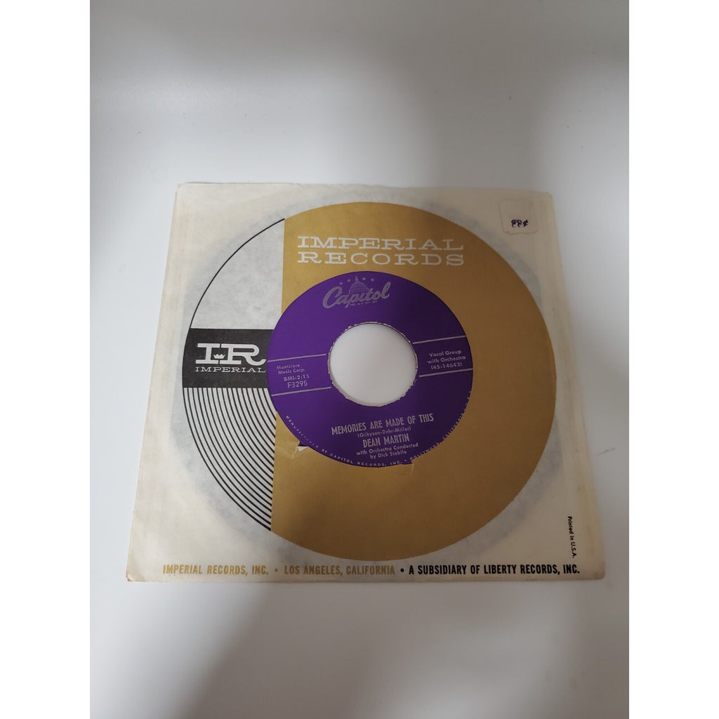 Dean Martin - Change Of Heart - 45RPM Record - Singles
