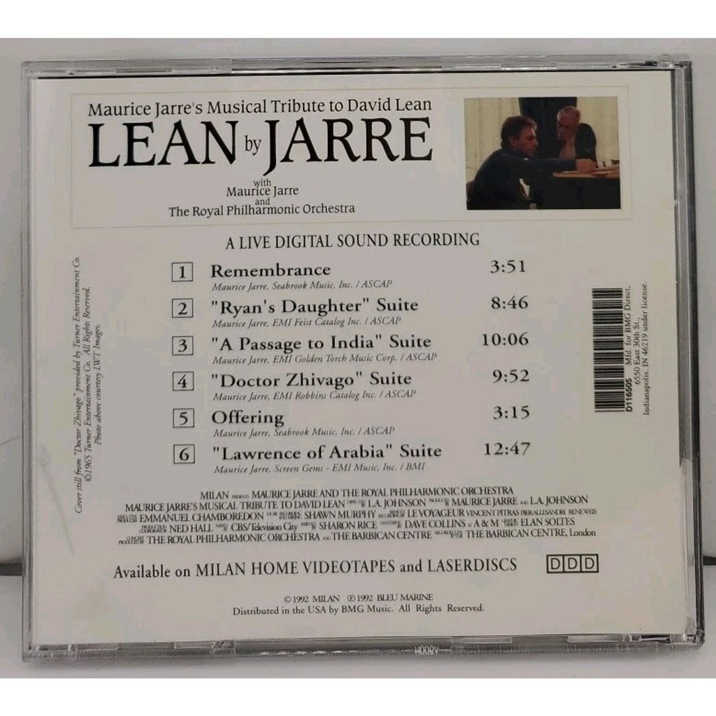 Lean by Jarre by Maurice Jarre (CD, Oct-1992, Milan)