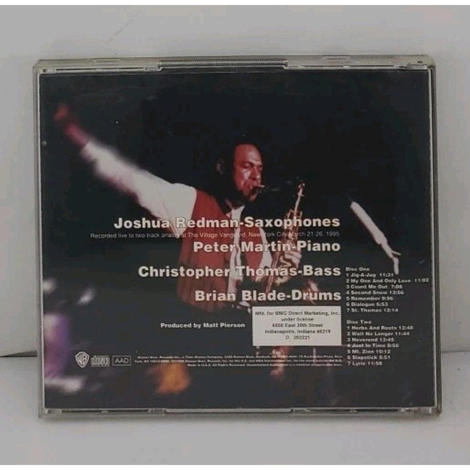 Joshua Redman Quartet Spirit Of The Moment (CD, 2 Disc, 1995, BMG)
