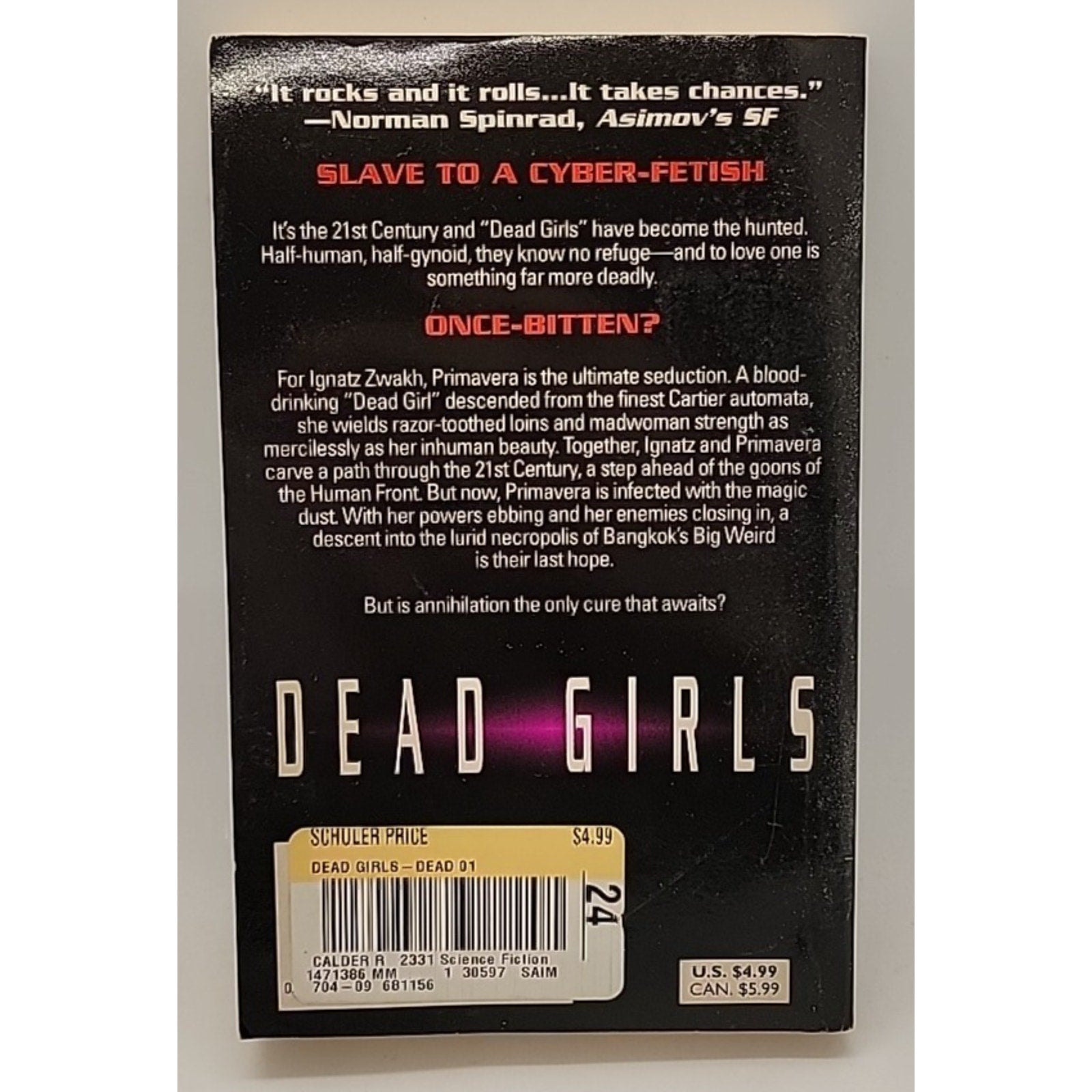 Dead Girls by Richard Calder and Pat Cadigan (1996, Mass Market)