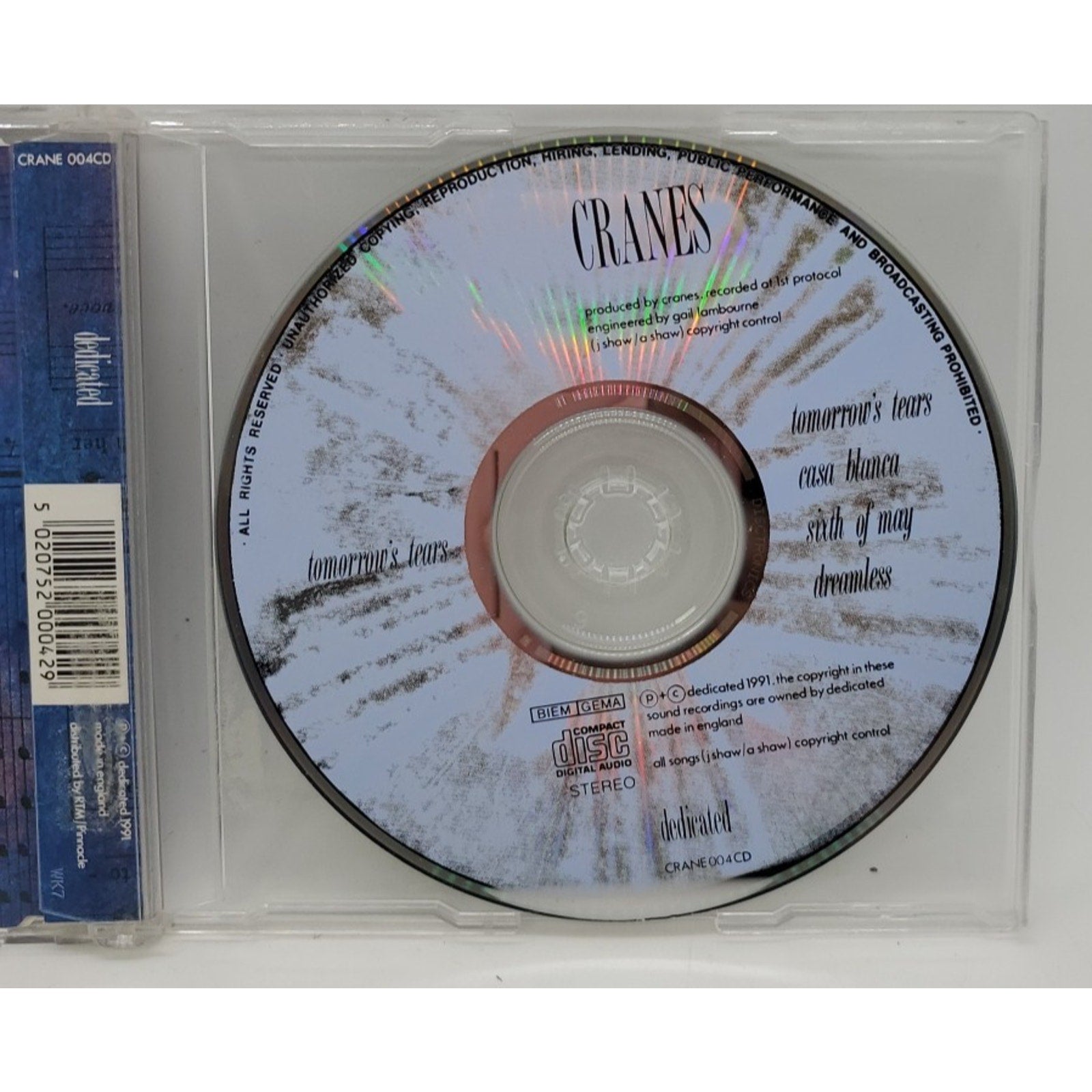 Tomorrows Tears Cranes (CD)