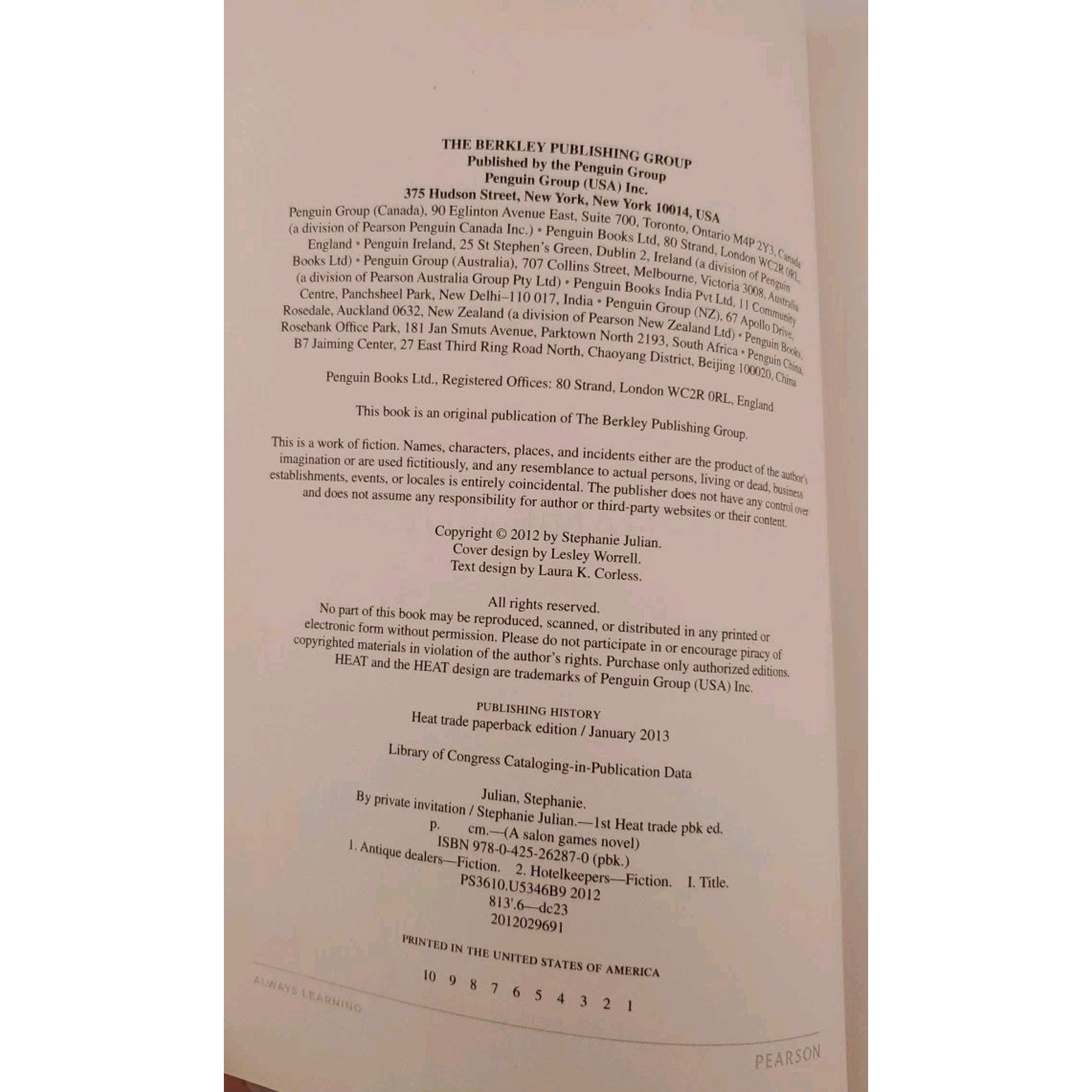 By Private Invitation by Stephanie Julian (2012, Trade Paperback)