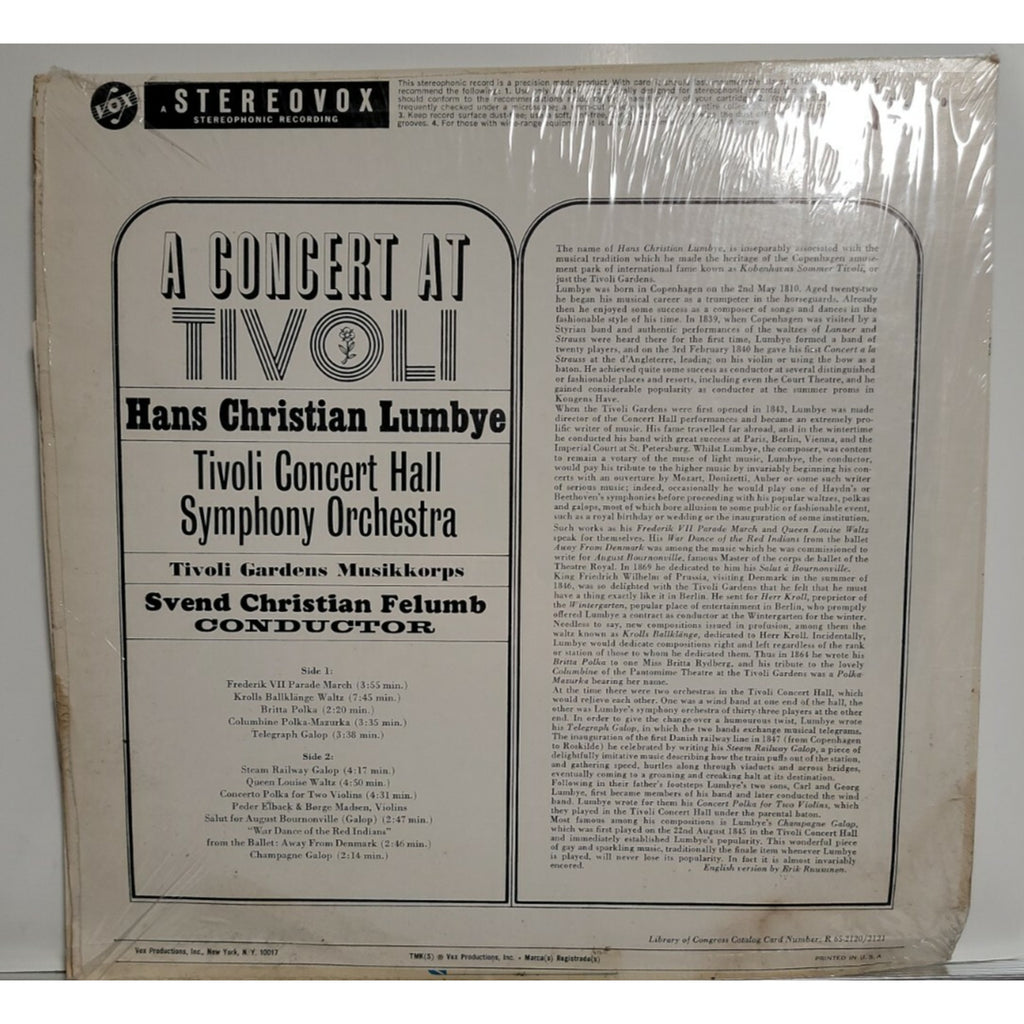 Hans Christian Lumbye, Tivoli Concert Hall Symphony Orchestra – A Concert At Tiv