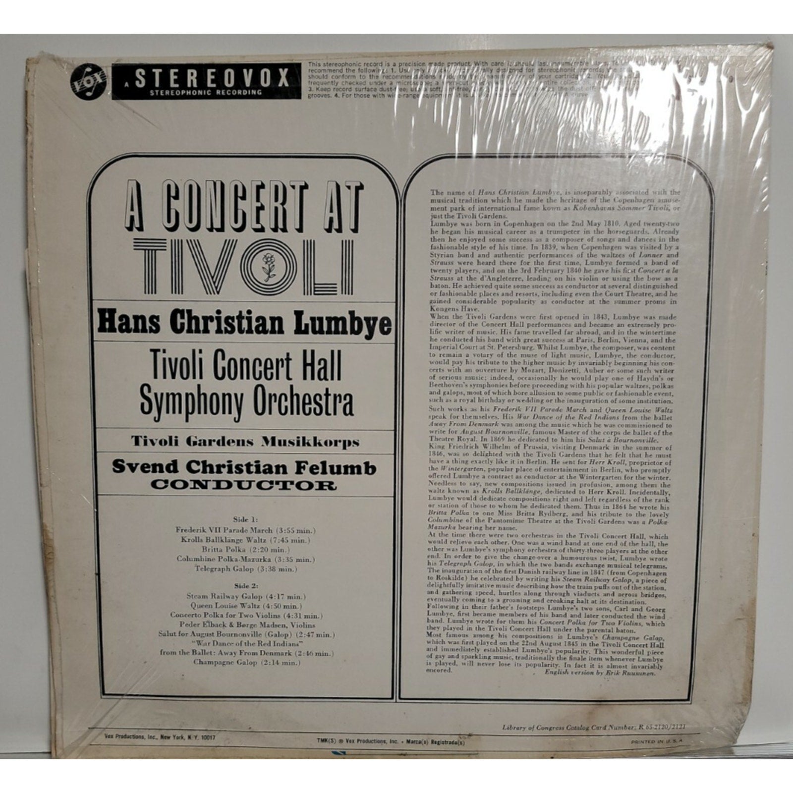 Hans Christian Lumbye, Tivoli Concert Hall Symphony Orchestra – A Concert At Tiv