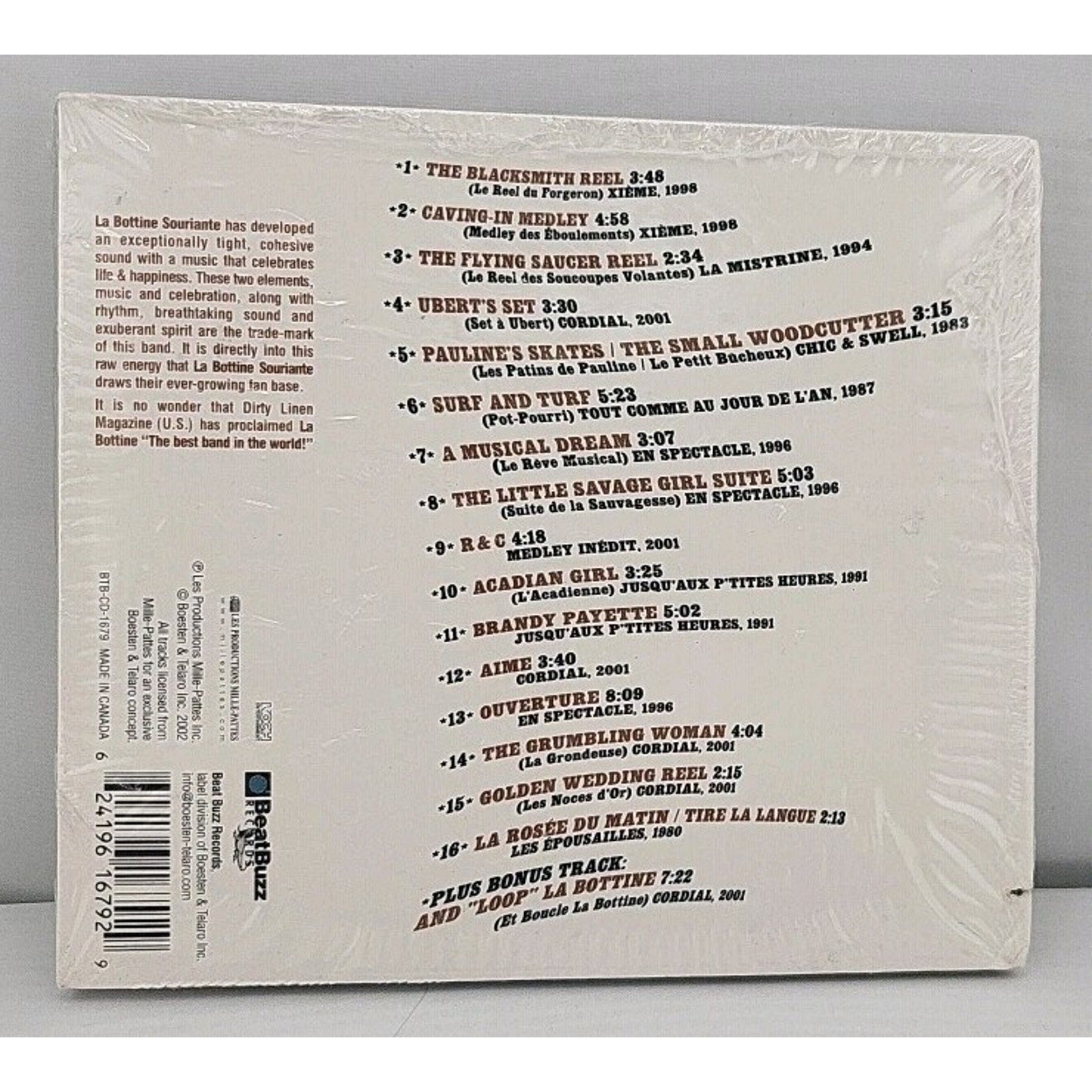 Dance with Lbs by La Bottine Souriante (CD, Jan-2007, Beat Buzz) *Brand New*