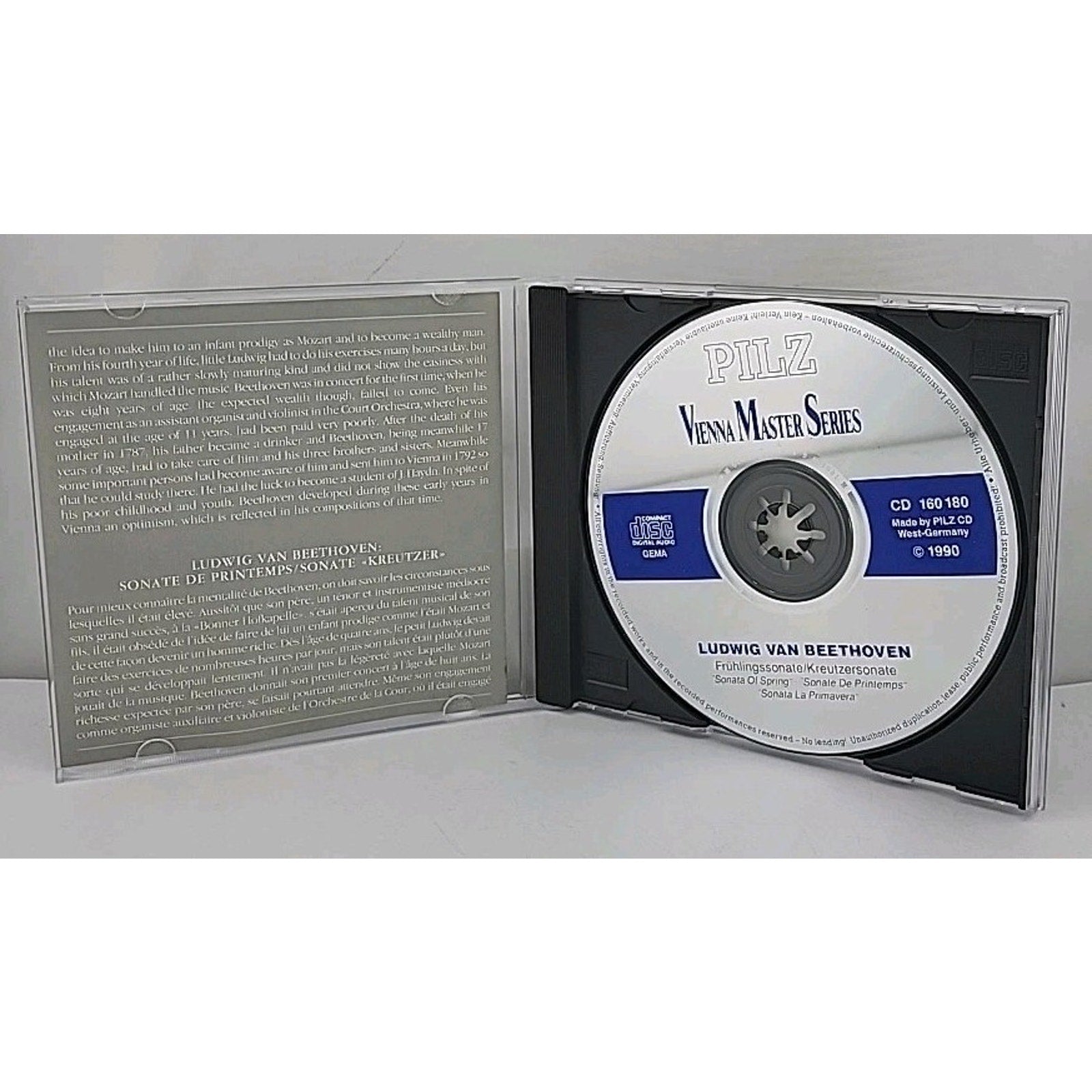 Ludwig Ban Beethoven Fruhlingssonate Kreutzersonate CD 1991 Vienna Master Series