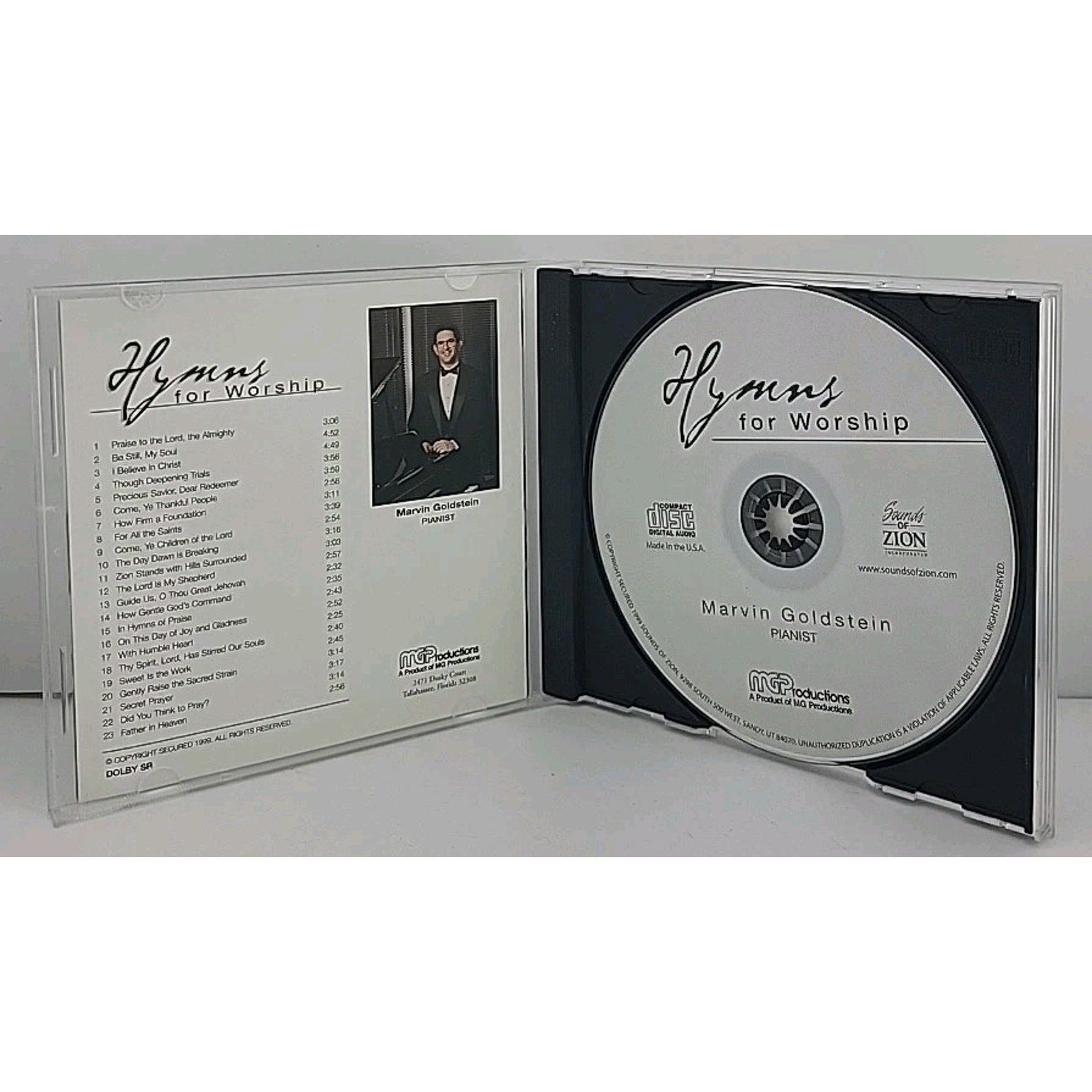 Marvin Goldstein - Hymns for Worship CD - MG Productions - Piano Instrumentals -