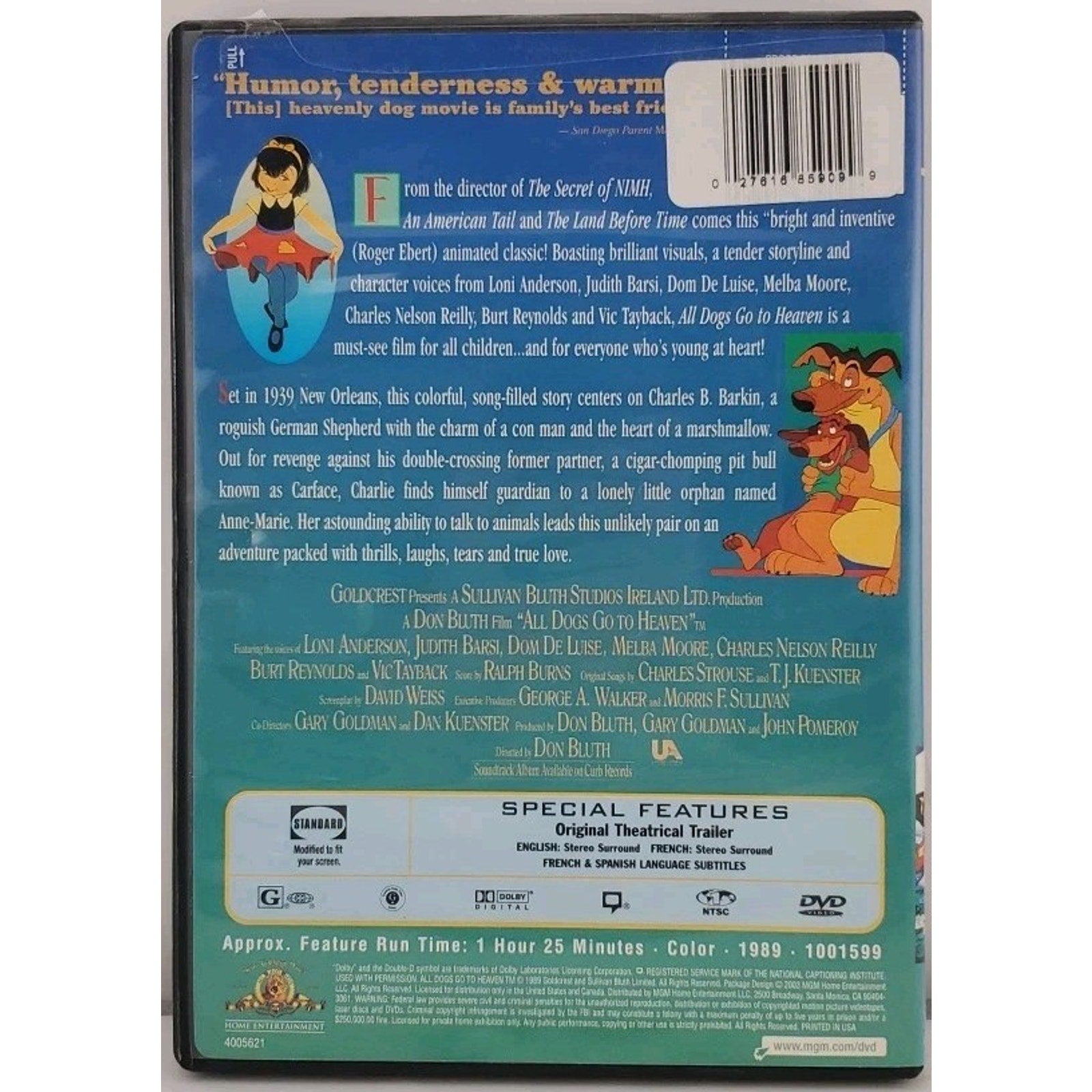 All Dogs Go to Heaven (DVD, 1989)