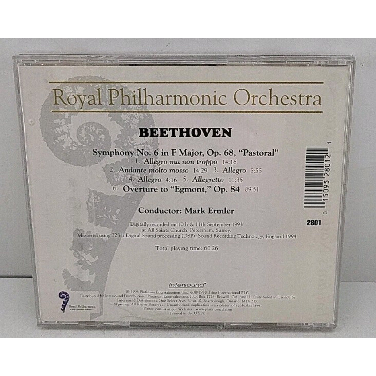 Symphony 6/Ovt Egmont by Ludwig van Beethoven (CD, 1998)