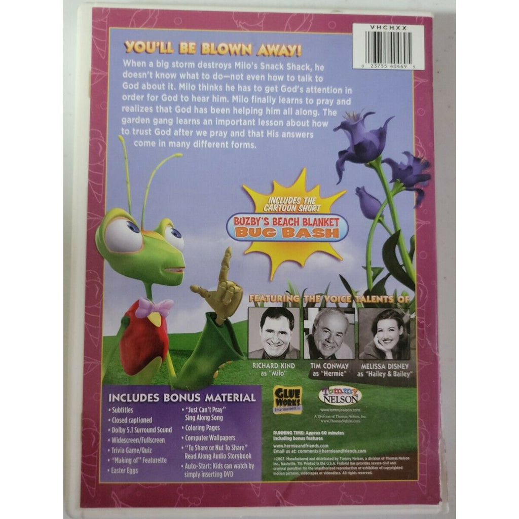 Max Lucado Milo The Mantis Who Wouldn't Pray (DVD, 2007)