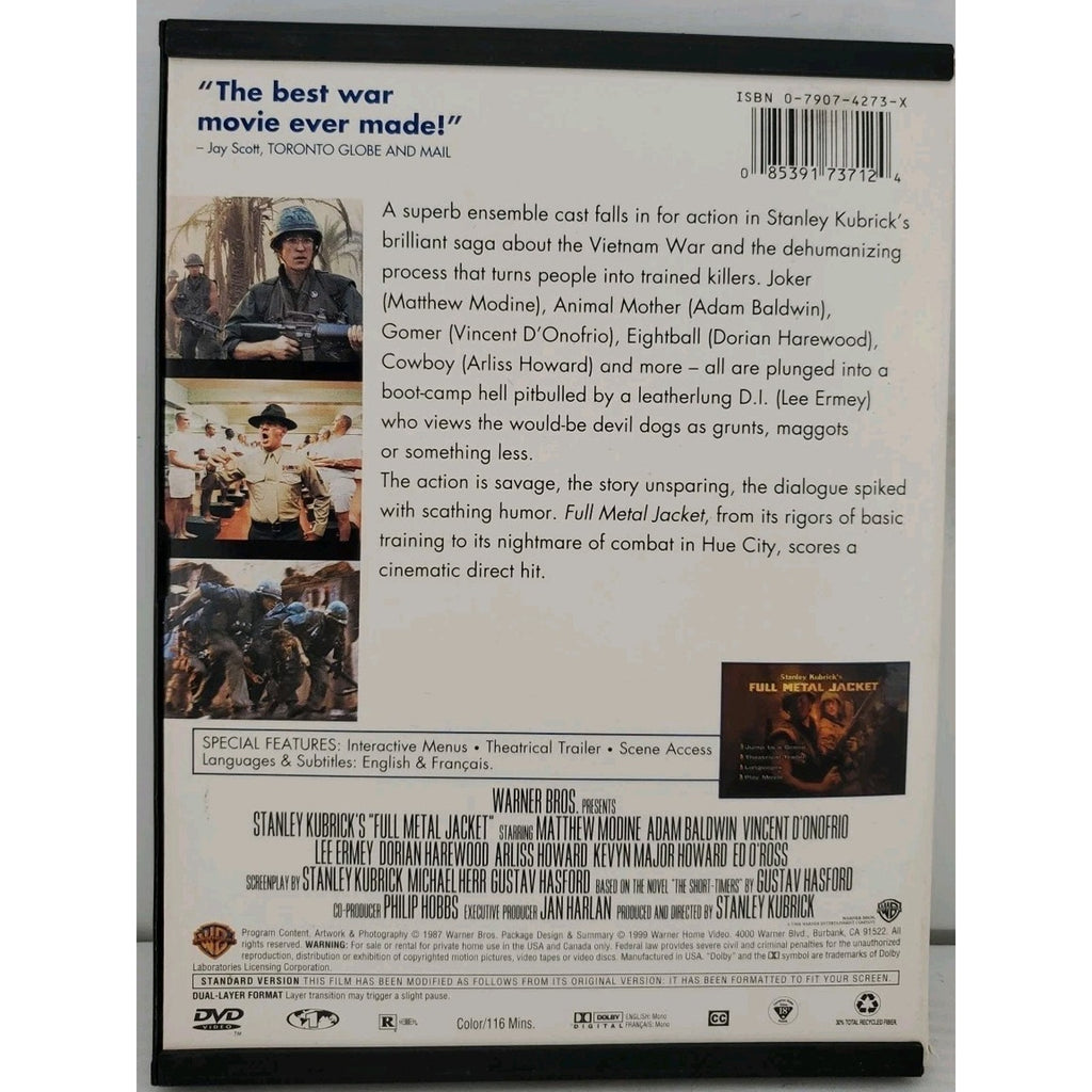 Full Metal Jacket (DVD, 1987)