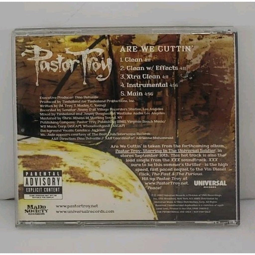 Pastor Troy – Are We Cuttin' (CD, Promo, US, 2002, Universal)