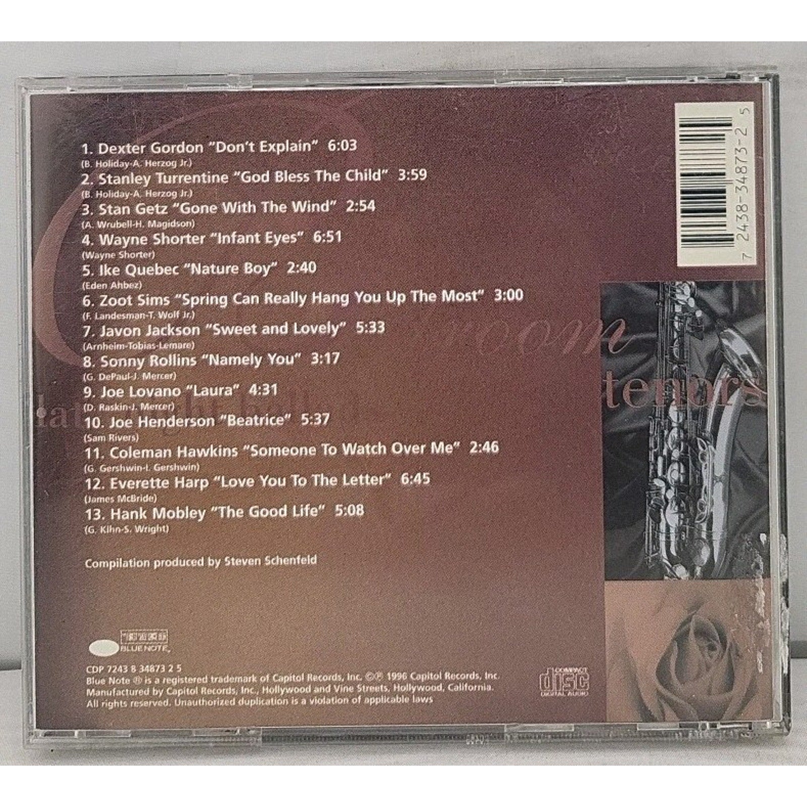 Bedroom Tenors by Blue Note (CD, 1996)