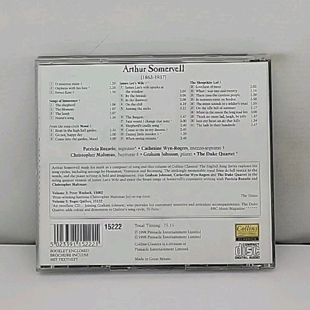 Arthur Somervell the English Song Series Vol 6 Collins Classics CD
