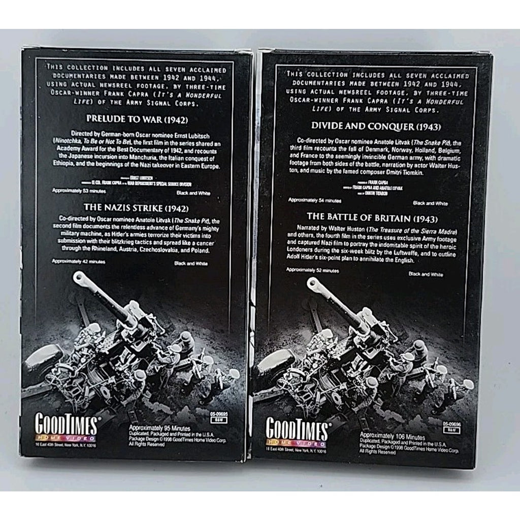 Why We Fight - Series Set (VHS, 2002, 5-Tape Set)