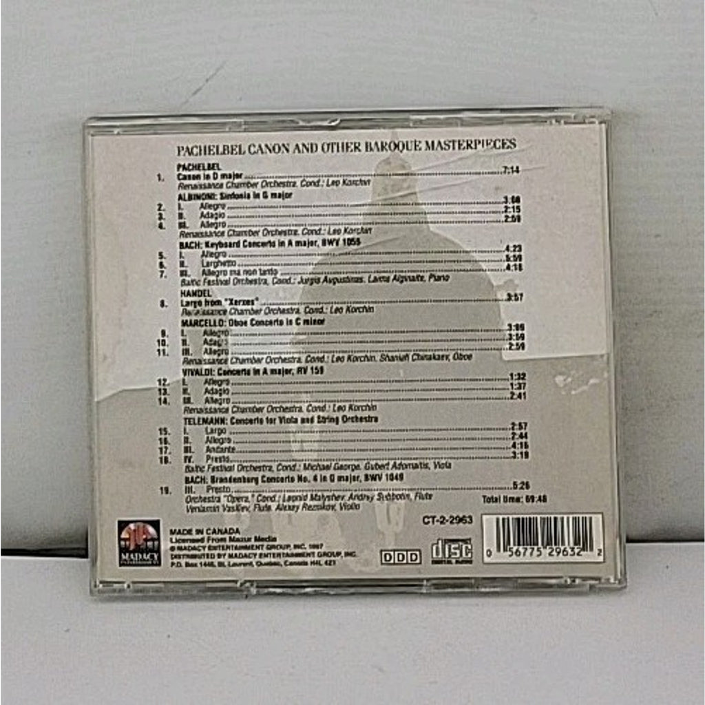 Pachelbel Canon Baroque Masterpieces CD Classical Treasures