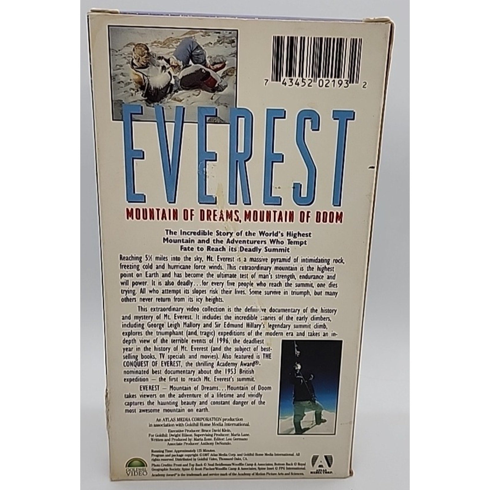 Into The Thin Air of Everest (VHS 1997, 2 Tape Set) Mountain of Dreams & Doom
