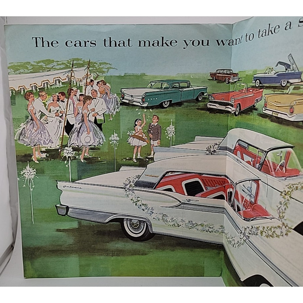 1959 Ford Galaxie Most Beautiful Wedding Of The Year Dealer Sales Brochure